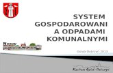 SYSTEM  GOSPODAROWANIA ODPADAMI  KOMUNALNYMI Golub-Dobrzyń 2013