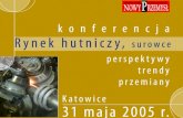 HUTNICTWO W LICZBACH ROK 2003 W 2003 roku polskie huty wyprodukowały 9,1 mln ton stali surowej.