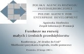 POLSKA  AGENCJA ROZWOJU PRZEDSIĘBIORCZOŚCI POLISH  AGENCY  FOR   ENTERPRISE  DEVELOPMENT