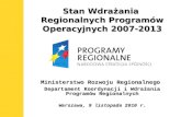 Stan Wdrażania  Regionalnych Programów Operacyjnych 2007-2013