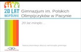 Gimnazjum im. Polskich Olimpijczyków w Pacynie