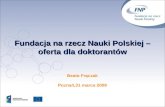 Fundacja na rzecz Nauki Polskiej – oferta dla doktorantów