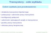 Tranzystory - cele wykładu