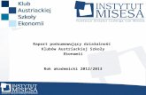 Raport podsumowujący działalność  Klubów Austriackiej Szkoły Ekonomii Rok akademicki 2012/2013