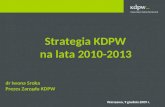 Strategia KDPW  na lata 2010-2013