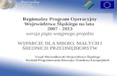 Urząd Marszałkowski Województwa Śląskiego Wydział Programowania Rozwoju i Funduszy Europejskich