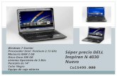 Windows 7 Starter Procesador Intel  Pentium 2.13 GHz Memoria RAM 2 GB Disco Duro 500 GB