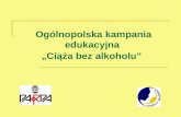 Ogólnopolska kampania edukacyjna  „Ciąża bez alkoholu”