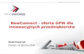 NewConnect - oferta GPW dla innowacyjnych przedsiębiorstw