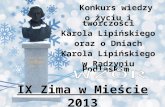 Konkurs wiedzy o życiu i twórczości Karola Lipińskiego oraz o Dniach Karola Lipińskiego