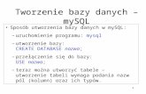 Tworzenie bazy danych – mySQL