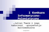 I Konkurs  Informatyczno-Polonistyczny