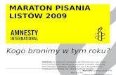 MARATON PISANIA LISTÓW 2009