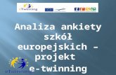 Analiza ankiety szkół europejskich – projekt  e-twinning  „ Fruitable children ”