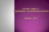 SYSTEM SANKCJI W PROGRAMIE ROLNOŚRODOWISKOWYM MARZEC 2011