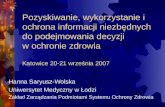 Hanna Saryusz-Wolska  Uniwersytet Medyczny w Łodzi