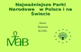 Najważniejsze Parki Narodowe   w Polsce i na Świecie