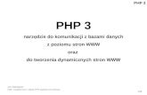 PHP 3 narzędzie do komunikacji z bazami danych z poziomu stron WWW oraz