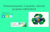 Podsumowanie 3 żywiołu- Ziemia projektu EKOLOGIA