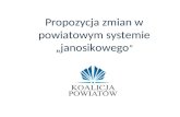 Propozycja zmian w powiatowym systemie „ janosikowego ”