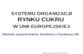 SYSTEMU ORGANIZACJI  RYNKU CUKRU W UNII EUROPEJSKIEJ