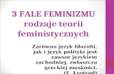 3 FALE FEMINIZMU rodzaje teorii feministycznych