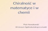 Chiralność w matematyce i w chemii