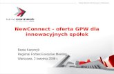 NewConnect - oferta GPW dla innowacyjnych spółek