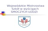 Wojewódzkie Mistrzostwa Szkół w wyścigach  SMOCZYCH ŁODZI