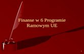 Finanse w 6 Programie Ramowym UE