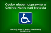 Osoby niepełnosprawne w Gminie Nakło nad Notecią Gimnazjum nr 4 , Nakło nad Notecią  04.05.2010r.