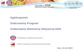 Ogólnopolski  Dobrowolny Program  Znakowania Wartością Odżywczą GDA