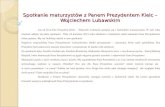 Spotkanie maturzystów z Panem Prezydentem Kielc – Wojciechem Lubawskim