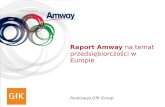 Raport Amway  na temat przedsiębiorczości w Europie