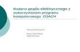 Badanie  prądu elektrycznego z  wykorzystaniem programu komputerowego  COACH