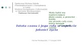 Istota czasu i jego rola w aspekcie  jakości życia Ostrów Wielkopolski, 17 listopad 2009