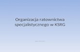 Organizacja ratownictwa specjalistycznego w KSRG