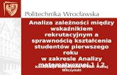 Konsultacje statystyczne dr hab. Maciej Wilczyński