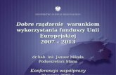 Finansowanie rozwoju Polski  Wyzwania - 2007 - 2013