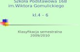 Szkoła Podstawowa 168 im.Wiktora Gomulickiego                kl.4 – 6