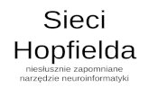 Sieci Hopfielda niesłusznie zapomniane narzędzie neuroinformatyki