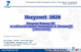 Horyzont 2020 Program  Ramowy UE  w zakresie badań naukowych i innowacji ( 2014-2020 )