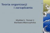 Teoria organizacji  i zarządzania