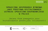 Społeczna Gospodarka rynkowa jako podstawa kształtowania ustroju społeczno-gospodarczego w Polsce