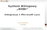 System Bilingowy „KOBI” Integracja z Microsoft  Lync