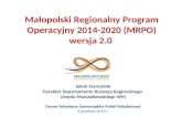 Małopolski Regionalny Program  Operacyjny 2014-2020 (MRPO) wersja 2.0