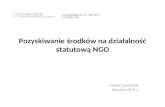 Pozyskiwanie środków na działalność statutową NGO