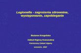 Legionella -  zagrożenia zdrowotne, występowanie, zapobieganie