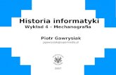 Historia informatyki Wykład  4  –  Mechanografia