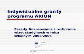 Indywidualne granty programu ARION